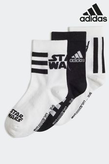 adidas White Kids Star Wars Socks 3 Pack (256816) | 77 SAR