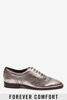 Pewter Signature Forever Comfort® Leather Square Toe Lace-Up Brogues (257505) | €13