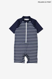 Polarn O. Pyret Blue Striped Sunsafe Swimsuit (257509) | HK$391