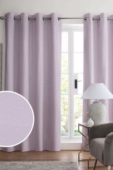 Lilac Purple Cotton Eyelet Blackout/Thermal Curtains (257793) | KRW59,700 - KRW141,800
