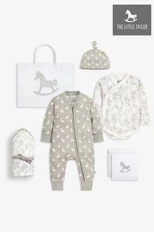 The Little Tailor Welcome Little Baby Easter Bunny Print 4 Piece Gift Set (257993) | SGD 106