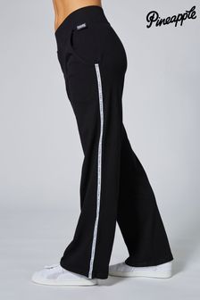 Schwarz - Pineapple Jogginghose mit Streifen und geradem Bein (258270) | 43 €