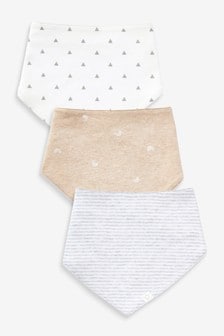 灰色 - 嬰兒口水巾圍兜 3 件裝 (258526) | NT$330