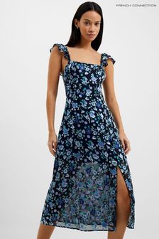 French Connection Blue Bette Satin Burnout Dress (259174) | 92 €