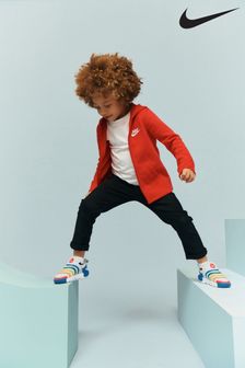 Rot - Nike Kinder Fleece-Kapuzenjacke mit Reißverschluss (259401) | 23 €