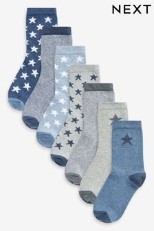Blue Stars Cotton Rich Socks 7 Pack (259751) | KRW18,100 - KRW22,400