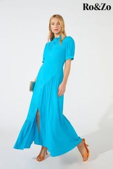 Ro&Zo Blue Scarlett Twist Neck Dress (261304) | 122 €