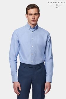 أزرق - قميص أكسفورد رسمي بكم طويل من Peckham Rye (262351) | $118