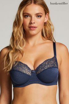Buy Hunkemoller Blue Lace Under-Wired Non-Padded Full Coverage Bra