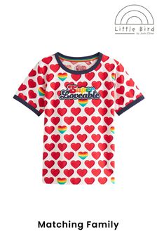 Little Bird by Jools Oliver Red Short Sleeve Raglan Super Loveable Valentine T-Shirt (262861) | 687 UAH - 858 UAH