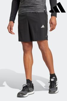 adidas Black Gym+ Training 3-Stripes Woven Shorts (263247) | SGD 68