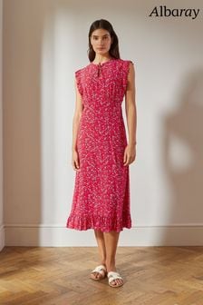 Albaray Red Painterly Floral Tea Dress (263495) | 133 €