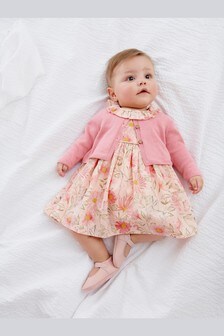 Pink Baby Prom Dress And Cardigan Set (0mths-2yrs) (264371) | $38 - $41