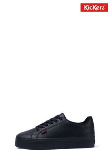 Kickers Black Tovni Stack Leather Shoes