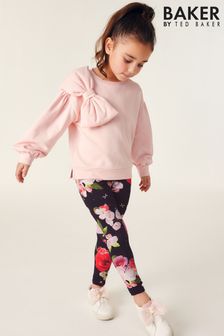 Baker by Ted Baker Bow Sweater and Floral Leggings Set