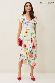 Phase Eight Cream Anthea Floral Frill Dress (265341) | €79