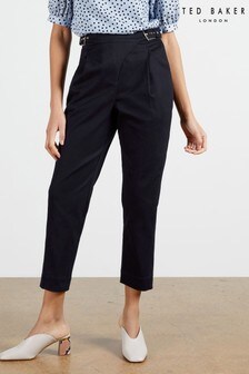 Ted Baker Blue Alaiina Tapered Trousers