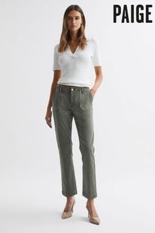 Reiss Vintage Ivy Green Mayslie Paige High Rise Straight Leg Jeans (265500) | €344