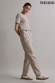 Reiss Neutral Violet Mid Rise Cargo Trousers (265548) | LEI 1,386
