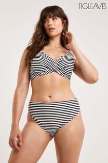 Figleaves Stripe Tailor Classic Black Bikini Bottom (265788) | kr380