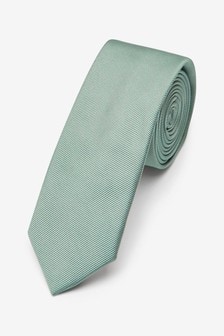 Sage Green Slim Twill Tie (265802) | ₪ 17