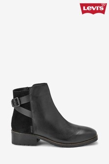 Levi's® Black Buckle Ankle Boots