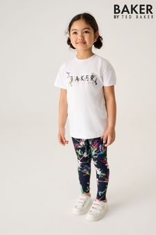 Baker by Ted Baker Navy Graphic T-Shirt and Legging Set