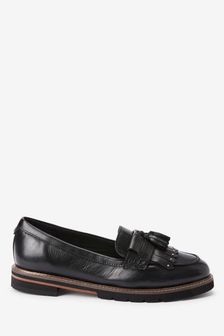 Black Regular/Wide Fit Leather EVA Loafers (266352) | BGN 122