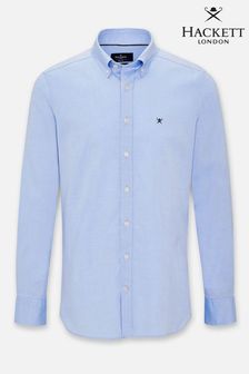 Hackett Herren Continuity Oxford-Hemd mit Waschung, Blau (266636) | 121 €