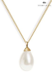 Ivory & Co Gold Westbury Pearl Drop Pendant (267161) | Kč1,190