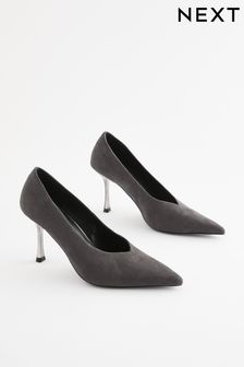 Grey Forever Comfort® Metallic Heel Court Shoes (267652) | €14
