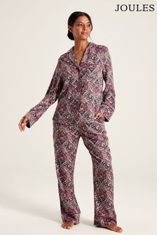 Joules Alma Dark Pink Paisley Pyjama Set (268242) | HK$616