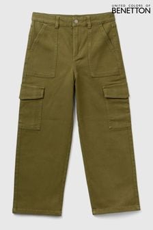 Зеленые брюки-карго прямого кроя Benetton (269362) | €24