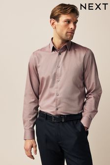Damson Pink Regular Fit Single Cuff Cotton Textured Shirt (269701) | 47 €