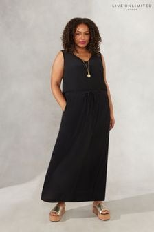Черная юбка с разрезами по бокам и затягивающимся шнурком Live Unlimited Curve (269767) | €36
