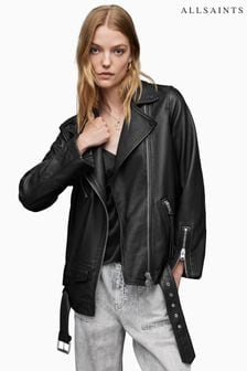 AllSaints Black Billie Biker Jacket (26P368) | OMR206