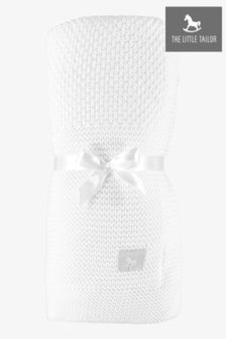 The Little Tailor Knitted Stripe Baby Blanket (270002) | $74