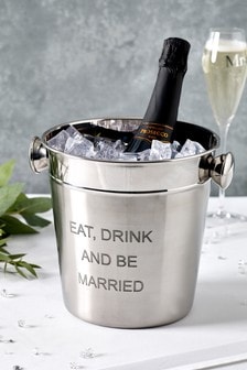 Silver Metal Champagne Bucket (270170) | kr156