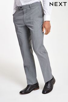 Light Grey Regular Fit Stretch Formal Trousers (270248) | CA$50