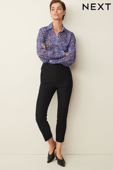 Черный - Прямые брюки с эластичным поясом на спине (270647) | €15