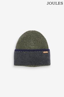 Joules Ashington Green Knitted Beanie Hat (270758) | $44