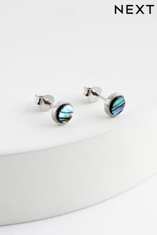 Sterling Silver Abalone Stud Earrings (270836) | KRW23,300