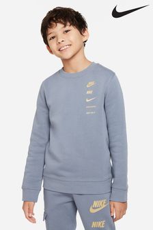 Grau - Nike Fleece-Sweatshirt mit Logo (270905) | 31 €