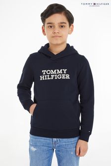 Niebieska dziecięca bluza z kapturem Tommy Hilfiger z logo (271108) | 172 zł - 205 zł
