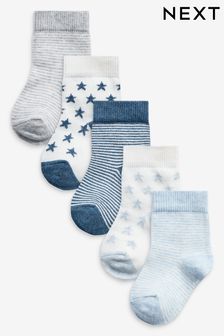 Blue Baby Socks Five Pack (0mths-2yrs) (271347) | INR 606