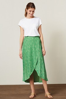 Green Floral Mesh Midi Skirt (271432) | €14.50