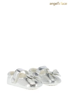 Srebrny - Metaliczne buty Angel's Face z kokardkami (271682) | 56 zł