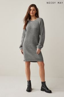 NOISY MAY Grey Long Sleeve Jumper Dress (271794) | $77