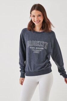 Navy Brooklyn Graphic Sweatshirt (272062) | $32