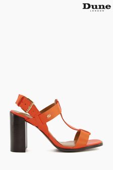 Dune London Orange Jacie T-Bar Block Heel Sandals (272066) | 73 €